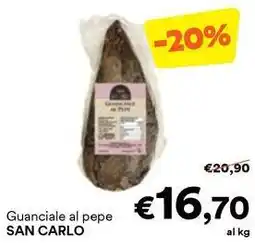 Unes Guanciale al pepe SAN CARLO offerta
