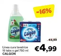 Unes Linea cura lavatrice 15 tabs o gel CALGON offerta