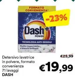 Unes Detersivo lavatrice in polvere, formato convenienza DASH offerta