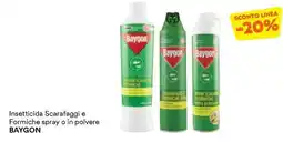 Unes Insetticida Scarafaggi e Formiche spray o in polvere BAYGON offerta