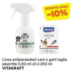 Unes Linea antiparassitari cani o gatti VITAKRAFT offerta