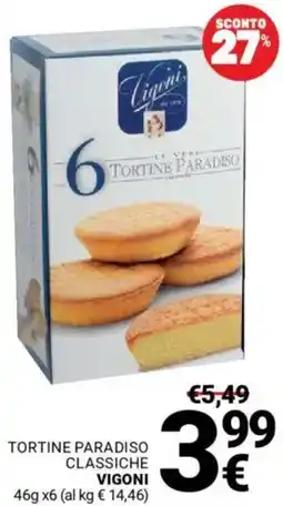 Supermercati Gulliver Tortine paradiso classiche VIGONI offerta