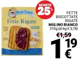 Supermercati Gulliver Fette biscottate rigate MULINO BIANCO offerta