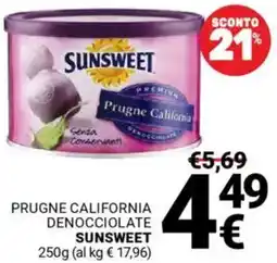 Supermercati Gulliver Prugne california denocciolate SUNSWEET offerta