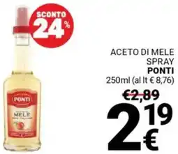 Supermercati Gulliver Aceto di mele spray PONTI offerta