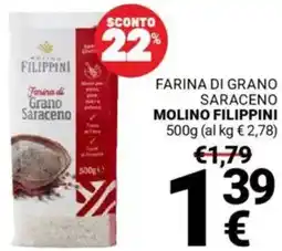 Supermercati Gulliver Farina di grano saraceno MOLINO FILIPPINI offerta