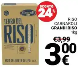 Supermercati Gulliver Riso carnaroli GRANDI RISO offerta