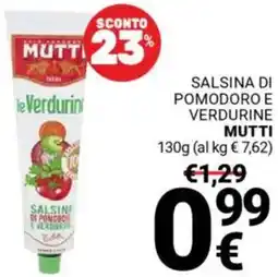 Supermercati Gulliver Salsina di pomodoro e verdurine MUTTI offerta