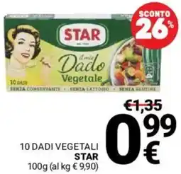 Supermercati Gulliver 10 dadi vegetali STAR offerta