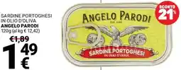 Supermercati Gulliver Sardine portoghesi in olio d'oliva ANGELO PARODI offerta
