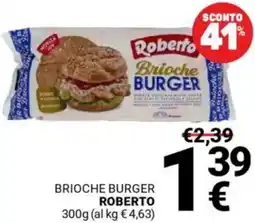 Supermercati Gulliver Brioche burger ROBERTO offerta