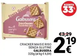 Supermercati Gulliver Cracker mais e riso senza glutine GALBUSERA offerta
