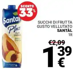Supermercati Gulliver Succhi di frutta gusto vellutato SANTÀL offerta