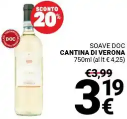 Supermercati Gulliver Soave doc CANTINA DI VERONA offerta