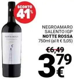 Supermercati Gulliver Negroamaro salento igp NOTTE ROSSA offerta