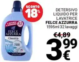 Supermercati Gulliver Detersivo liquido per lavatrice FELCE AZZURRA offerta