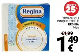 Supermercati Gulliver Tovaglioli cinque stelle REGINA offerta