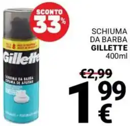 Supermercati Gulliver Schiuma da barba GILLETTE offerta