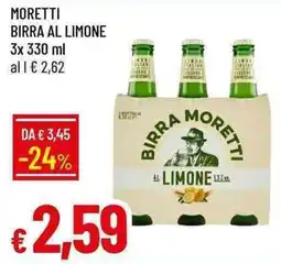 Galassia Moretti birra al limone offerta