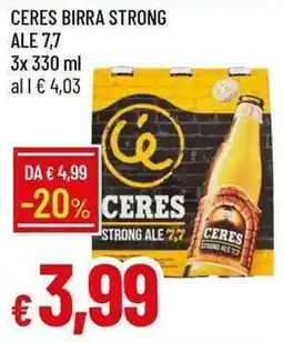 Galassia Ceres birra strong ale 7,7 offerta