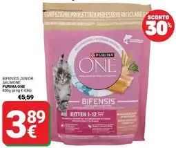Supermercati Gulliver Bifensis junior salmone PURINA ONE offerta