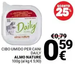 Supermercati Gulliver Cibo umido per cani daily ALMO NATURE offerta