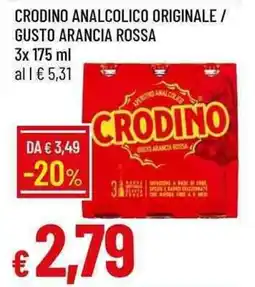 Galassia Crodino analcolico originale / gusto arancia rossa offerta