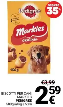 Supermercati Gulliver Biscotti per cani markies PEDIGREE offerta