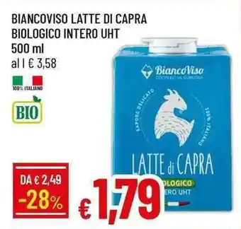 Galassia Biancoviso latte di capra biologico intero uht offerta
