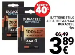 Supermercati Gulliver Batterie stilo alcaline aa/aaa DURACELL offerta