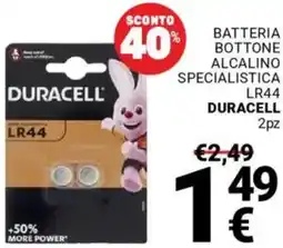 Supermercati Gulliver Batteria bottone alcalino specialistica lr44 DURACELL offerta