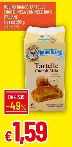 Galassia Mulino bianco tartelle cuor di mela con mele 100% italiane offerta
