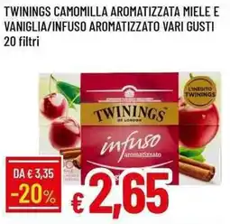 Galassia Twinings camomilla aromatizzata miele e vaniglia/infuso aromatizzato offerta