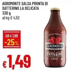 Galassia Agromonte salsa pronta di datterino la delicata offerta