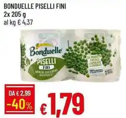 Galassia Bonduelle piselli fini offerta