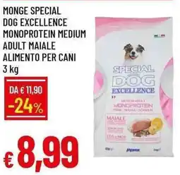 Galassia Monge special dog excellence monoprotein medium adult maiale alimento per cani offerta