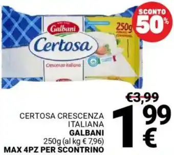 Supermercati Gulliver Certosa crescenza italiana GALBANI offerta