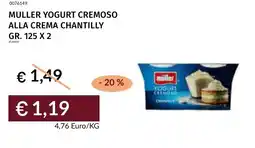 Prezzemolo e Vitale Muller yogurt cremoso alla crema chantilly offerta