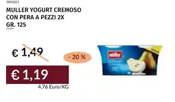 Prezzemolo e Vitale Muller yogurt cremoso con pera a pezzi 2x offerta
