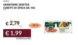 Prezzemolo e Vitale Granterre senfter cubetti di speck offerta
