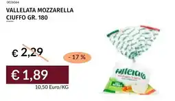Prezzemolo e Vitale Vallelata mozzarella ciuffo offerta