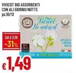 Galassia Vivicot bio assorbenti con ali giorno/notte offerta