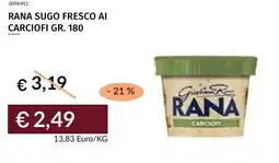 Prezzemolo e Vitale Rana sugo fresco ai carciofi offerta