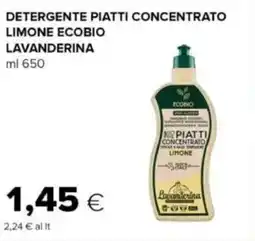 Oasi Detergente piatti concentrato limone ecobio LAVANDERINA offerta