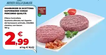 Hamburger di scottona SAPORI&IDEE CONAD PERCORSO QUALITÀ