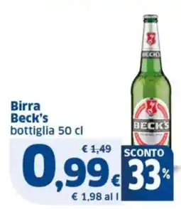 Sigma Birra Beck's bottiglia offerta