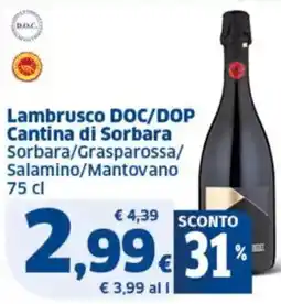 Sigma Lambrusco DOC/DOP Cantina di Sorbara offerta