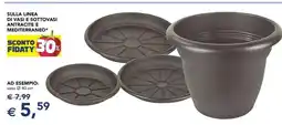 Esselunga Vasi e sottovasi antracite e mediterraneo offerta