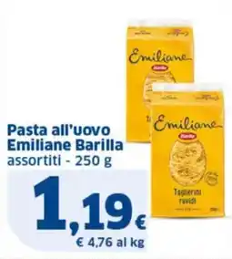 Sigma Pasta all'uovo Emiliane Barilla offerta