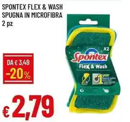 Galassia Spontex flex & wash spugna in microfibra offerta